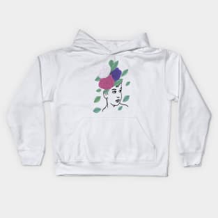 Floral girl Kids Hoodie